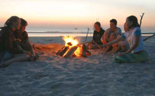 Vejers Strand Camping Natur Strand Bål