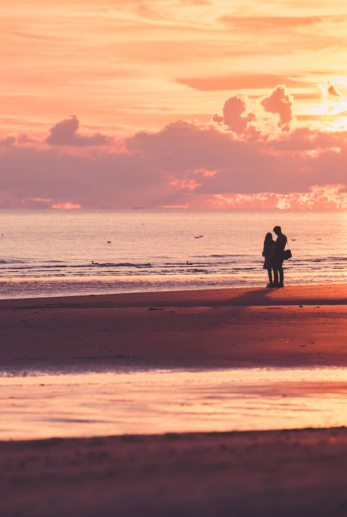 Vejers Strand Camping Natur Strand Solnedgang