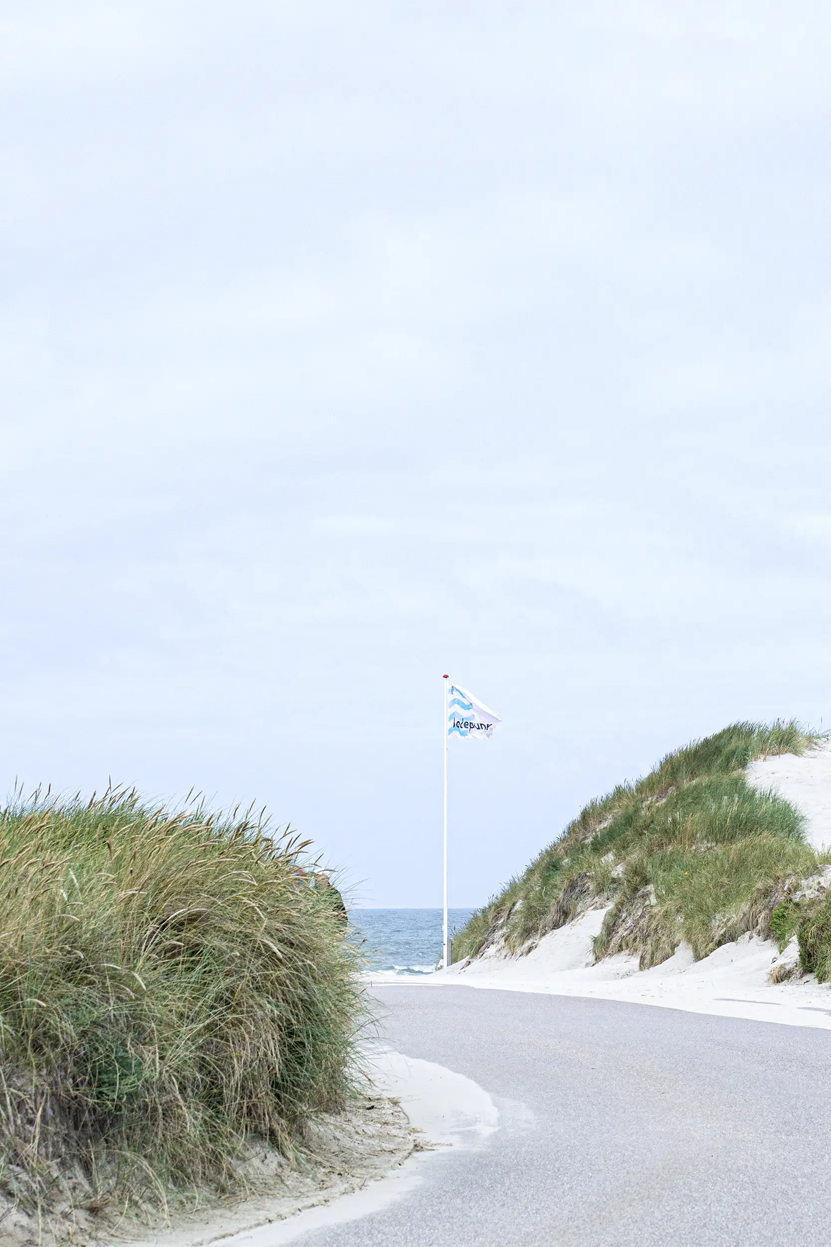Nedkørsel til Vejers strand fra Vejers